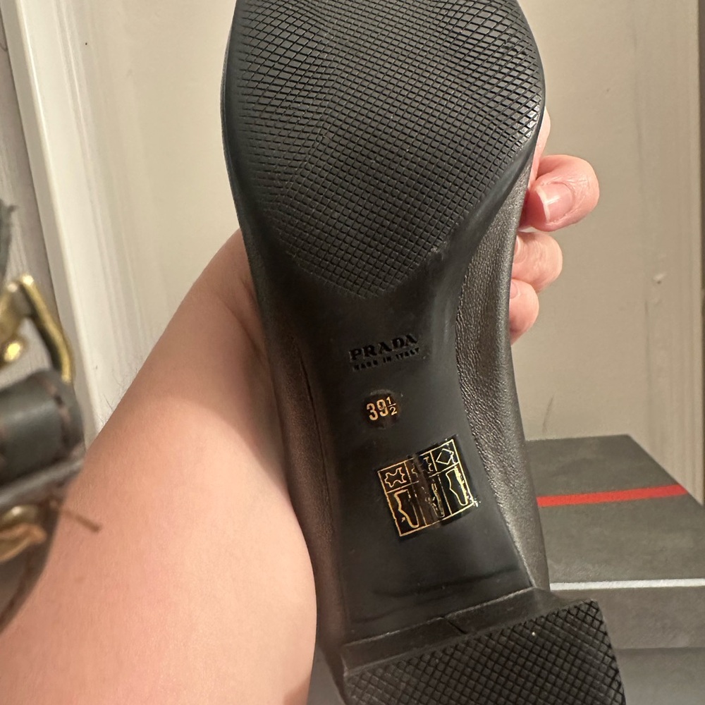Women’s Prada Metallic Black Loafers - Picture 6 of 16